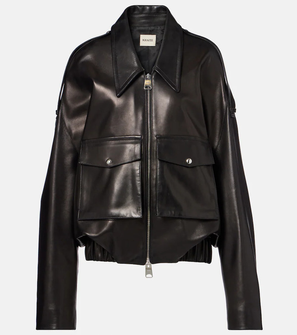  Khaite Khaite Owey Oversized Leather Jacket 