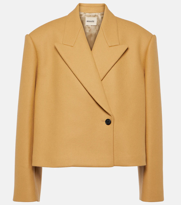  Khaite Khaite Raymond Cropped Wool-blend Jacket 