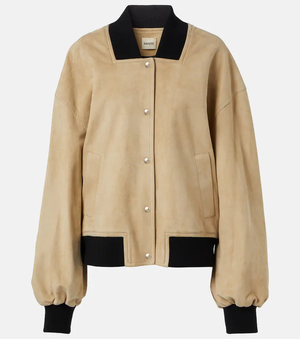 Khaite Khaite Spence Suede Bomber Jacket 