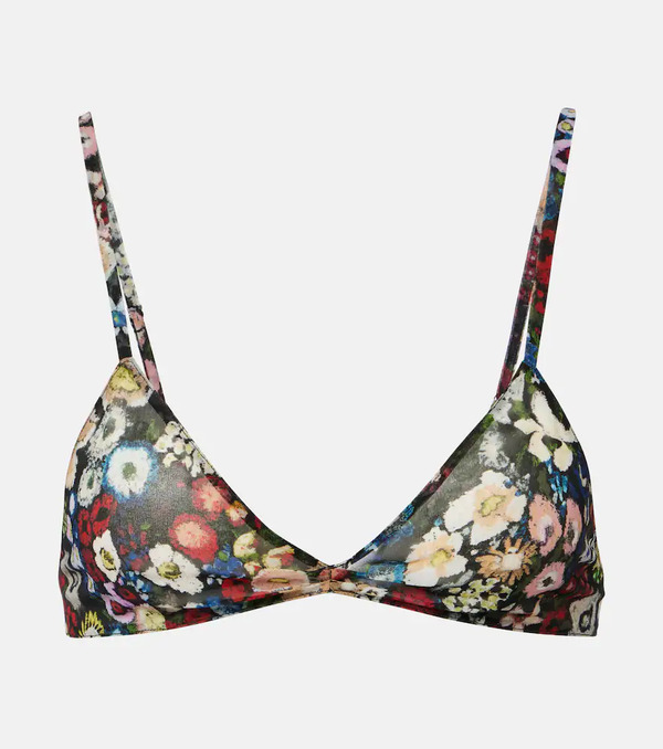  Khaite Khaite Talita Floral Silk Bra Top 
