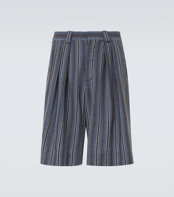 King & Tuckfield King & Tuckfield Striped Wool Bermuda Shorts 