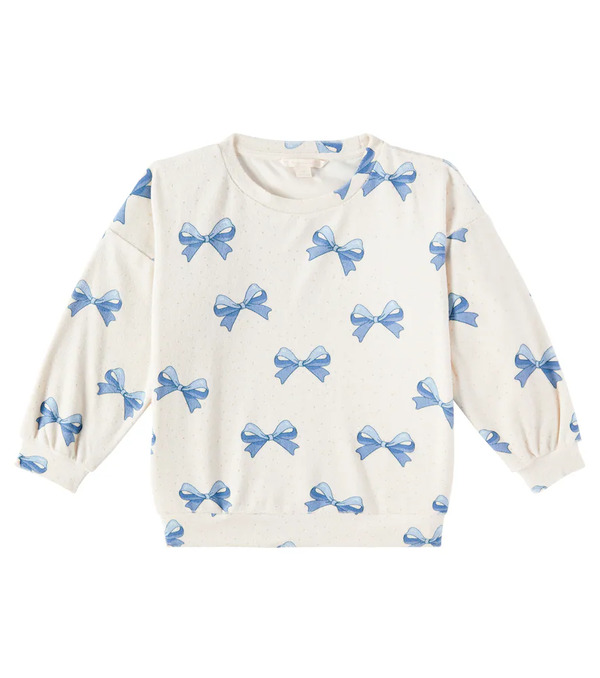  Konges Slojd Konges Slã¸jd Itty Bow-detail Cotton-blend Sweatshirt 