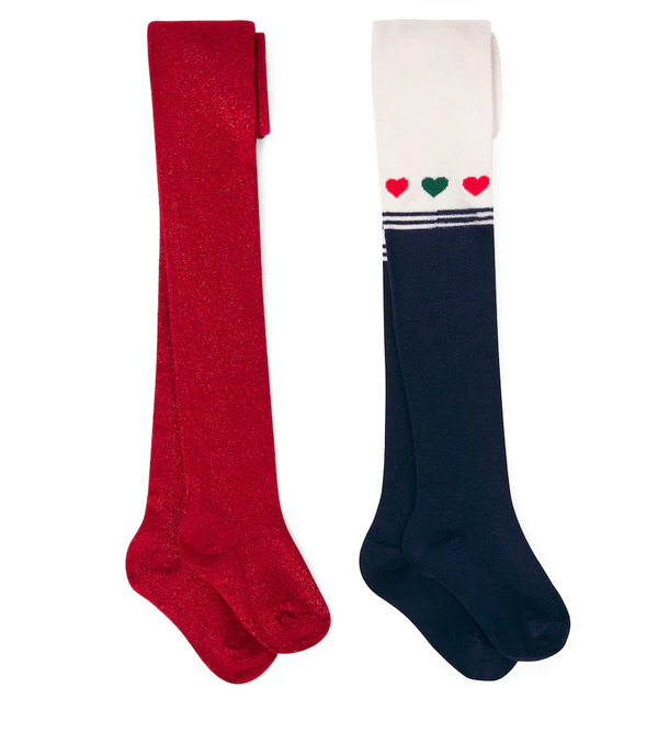  Konges Slojd Konges Slã¸jd Set Of Cotton-blend Tights 