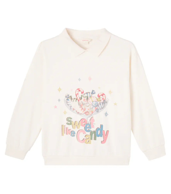  Konges Slojd Konges Slã¸jd Spotty Printed Cotton Jersey Sweatshirt 