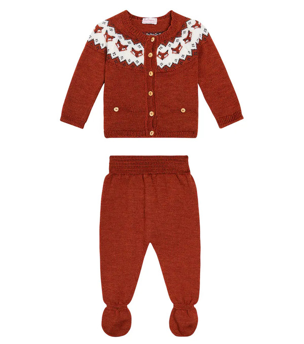  La Coqueta La Coqueta Baby Set Of Wool Jacket And Pants 