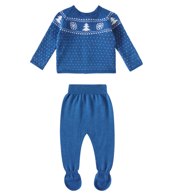  La Coqueta La Coqueta Baby Vincente Wool Sweater And Pants Set 