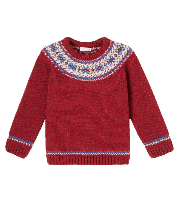  La Coqueta La Coqueta Intarsia Wool-blend Sweater 