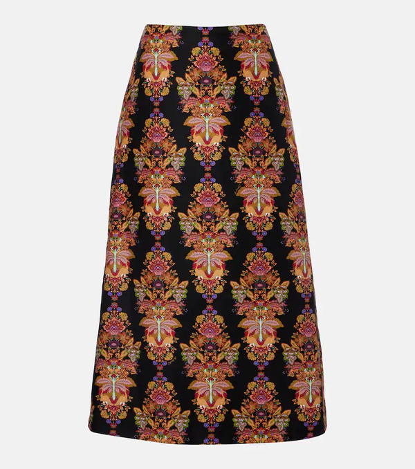  La Doublej La Doublej Cornucopia Wool-blend Midi Skirt 
