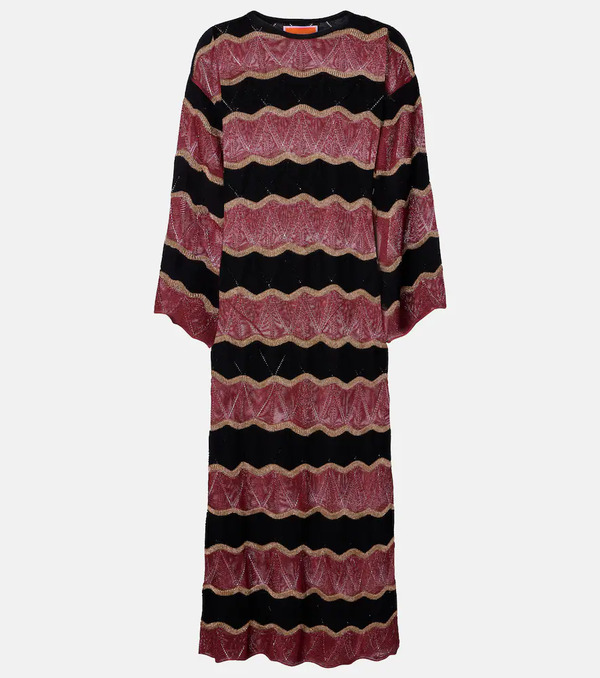  La Doublej La Doublej Hang Ten Cotton-blend Lamã© Kaftan 