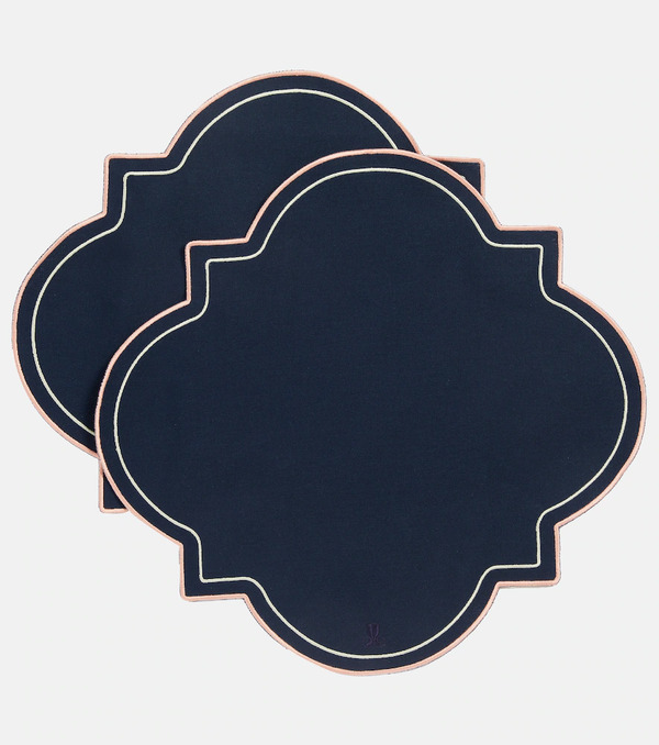  La Doublej La Doublej Medallion Set Of 2 Placemats 
