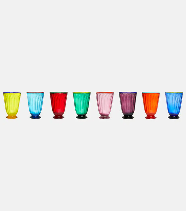  La Doublej La Doublej Rainbow Set Of 8 Glasses 