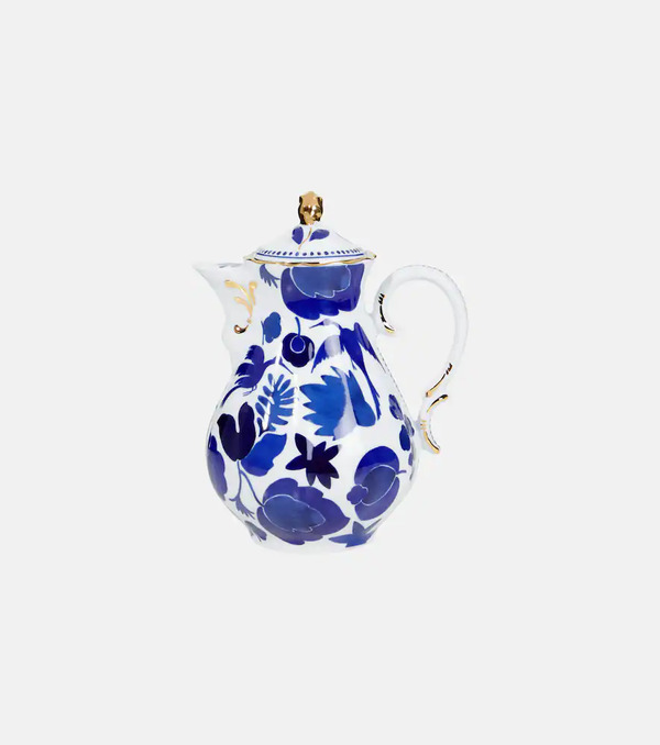  La Doublej La Doublej Wildbird Blu Porcelain Teapot 