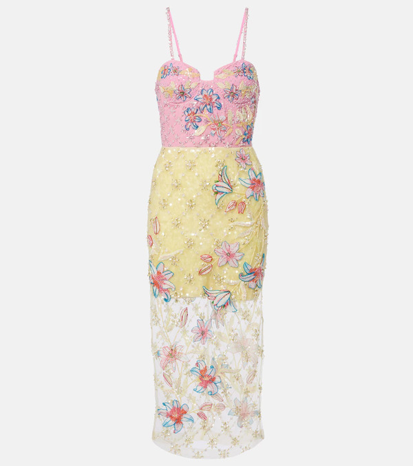  La Fuori Lã  Fuori Embellished Floral Cocktail Dress 