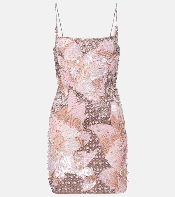  La Fuori Lã  Fuori Embellished Floral Minidress 