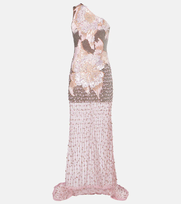  La Fuori Lã  Fuori Embellished One-shoulder Gown 