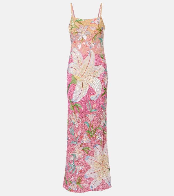  La Fuori Lã  Fuori Floral Sequined Gown 