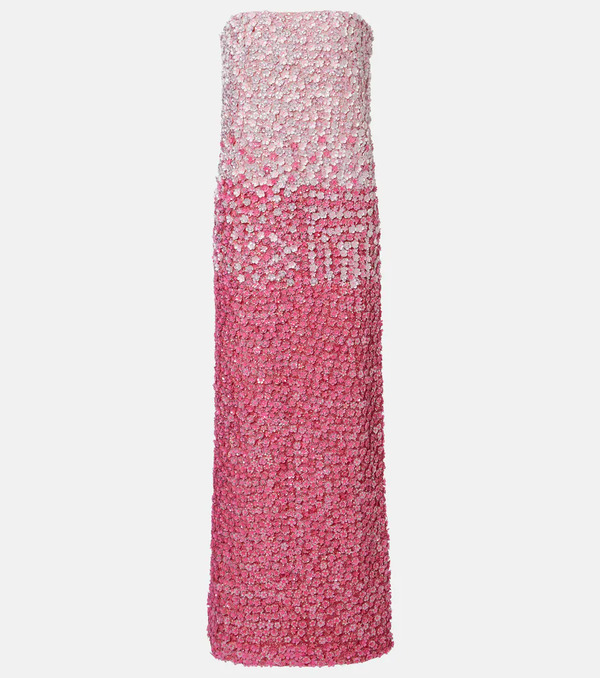  La Fuori Lã  Fuori Floral Sequined Silk Gown 