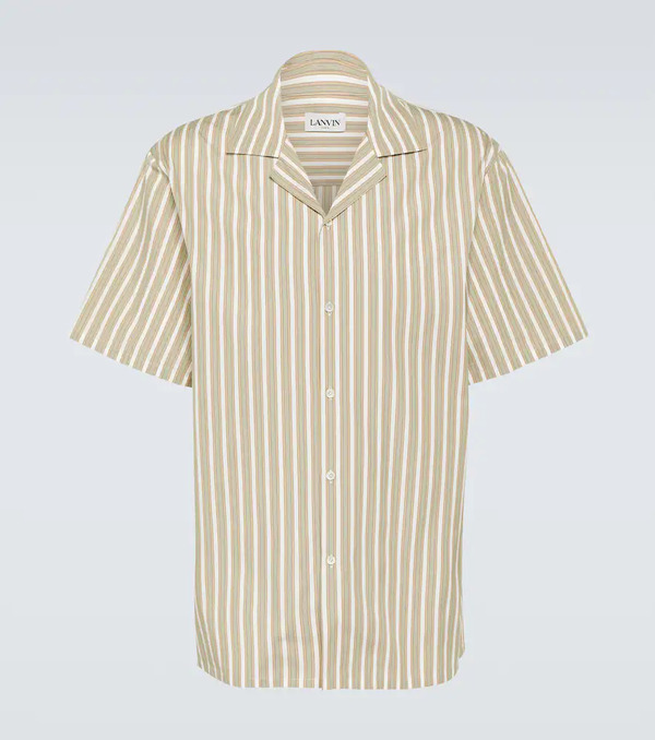  Lanvin Lanvin Striped Cotton Bowling Shirt 