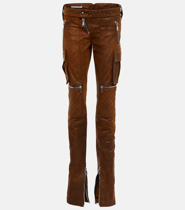  Laquan Smith Laquan Smith Leather Straight Pants 