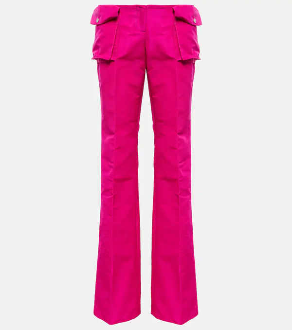  Laquan Smith Laquan Smith Low-rise Satin Cargo Pants 