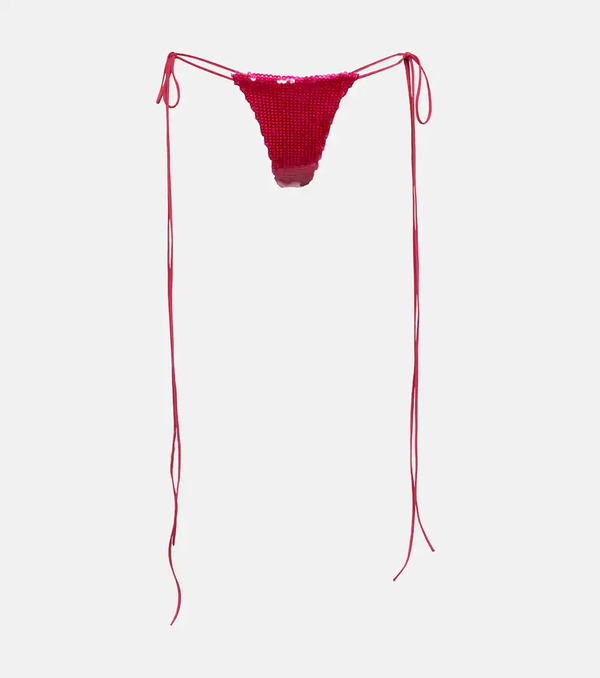 Laquan Smith Laquan Smith Sequined Side-tie Panties 