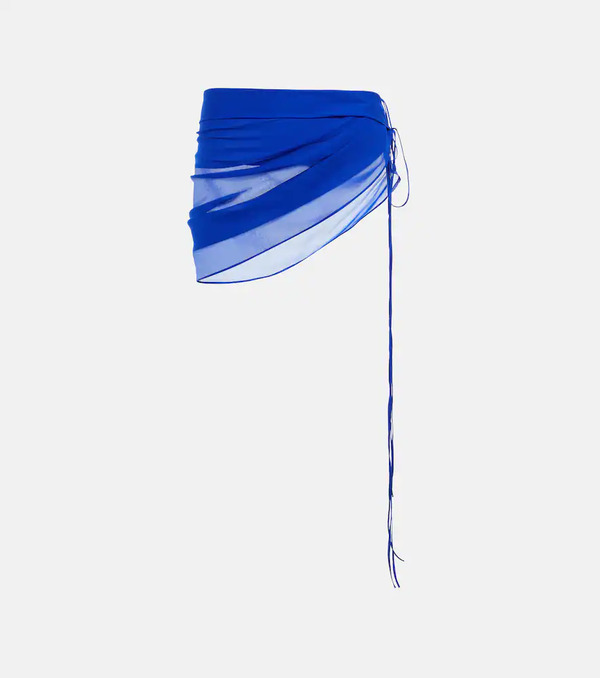  Laquan Smith Laquan Smith Silk Wrap Mini Skirt 