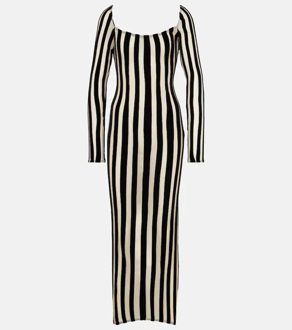  Laquan Smith Laquan Smith Striped Gown 