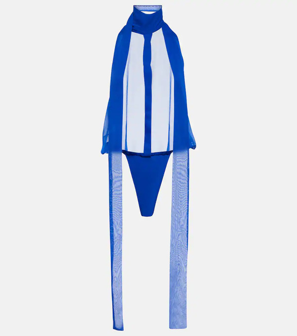 Laquan Smith Laquan Smith Tie-neck Bodysuit 