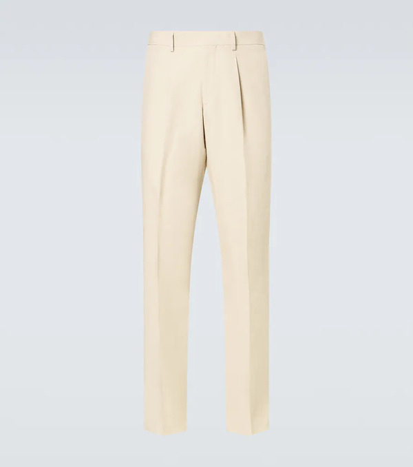  Lardini Lardini Linen, Cotton, And Silk Straight Pants 