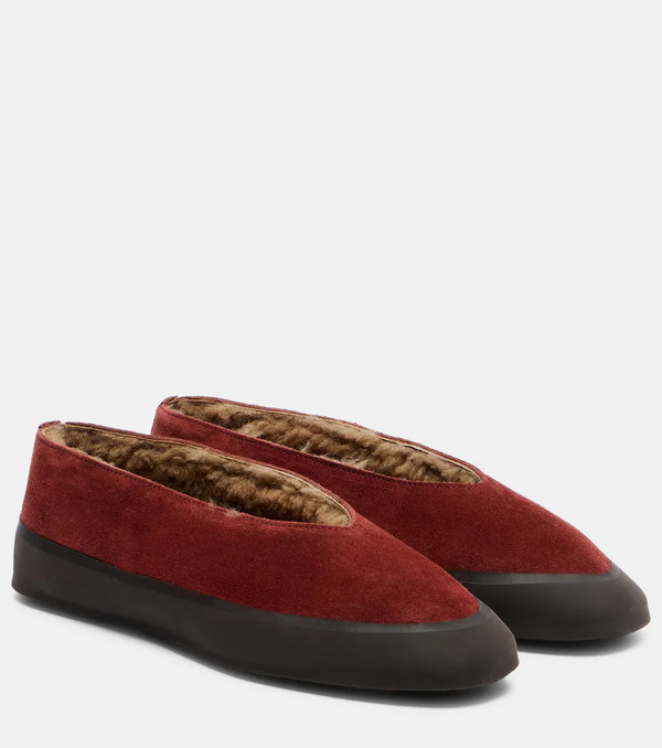  Le Monde Beryl Le Monde Bã©ryl Apres Ski Shearling-lined Suede Flats 
