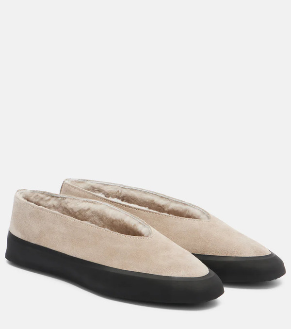  Le Monde Beryl Le Monde Bã©ryl Apres Ski Shearling-lined Suede Flats 
