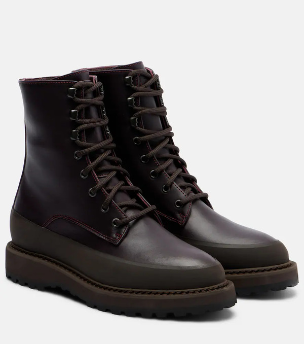  Le Monde Beryl Le Monde Bã©ryl Dolomite Leather Lace-up Boots 