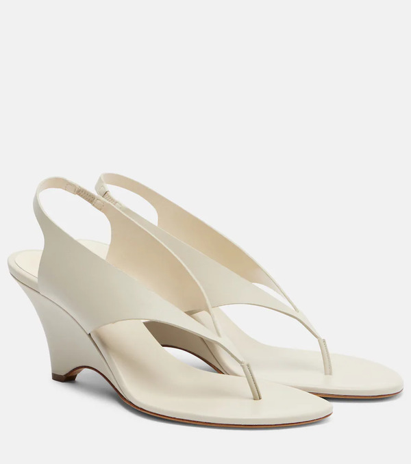  Le Monde Beryl Le Monde Bã©ryl Langley Leather Wedge Thong Sandals 