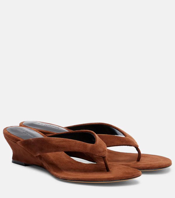  Le Monde Beryl Le Monde Bã©ryl Micro Wedge 40 Suede Thong Sandals 