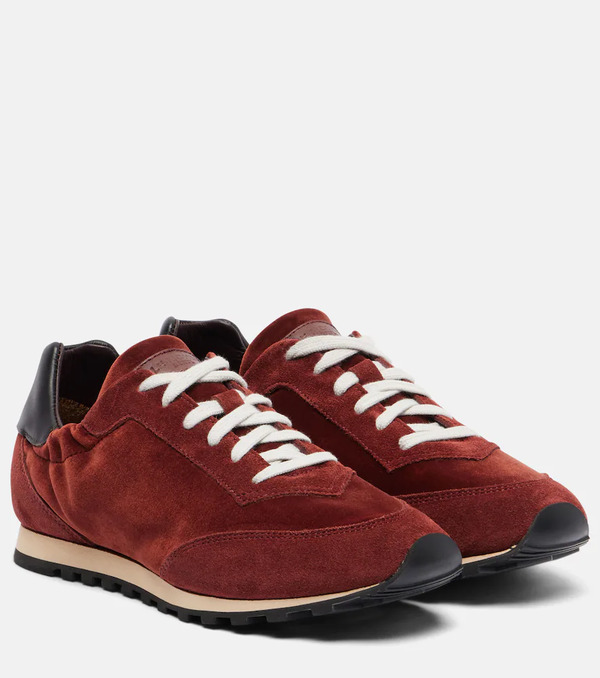  Le Monde Beryl Le Monde Bã©ryl Slim Runner Suede-trimmed Sneakers 