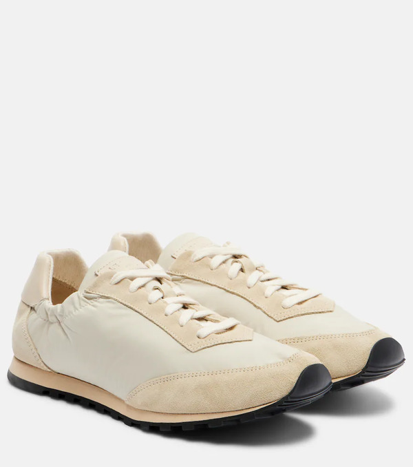  Le Monde Beryl Le Monde Bã©ryl Slim Runner Suede-trimmed Sneakers 