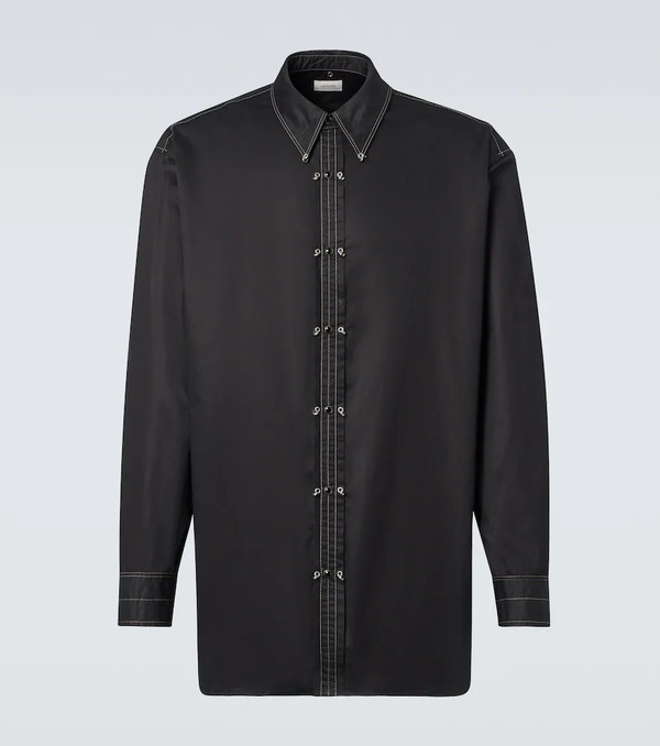  Lemaire Lemaire Embellished Cotton Satin Shirt 