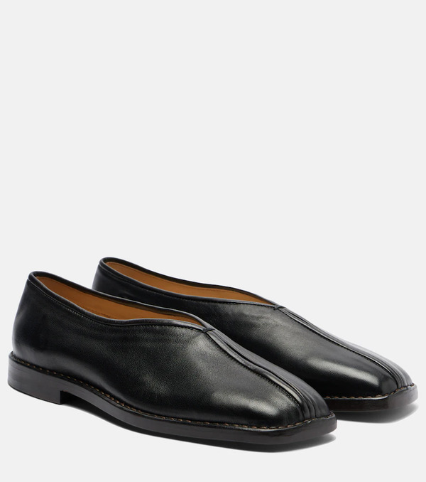  Lemaire Lemaire Piped Leather Slip-on Shoes 