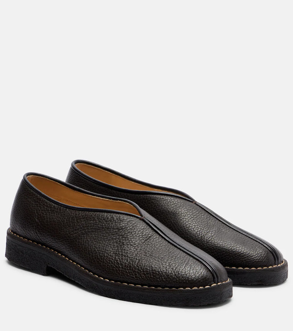  Lemaire Lemaire Piped Leather Slip-on Shoes 