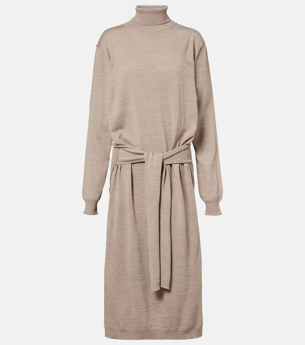  Lemaire Lemaire Trompe L'åil Wool-blend Midi Dress 