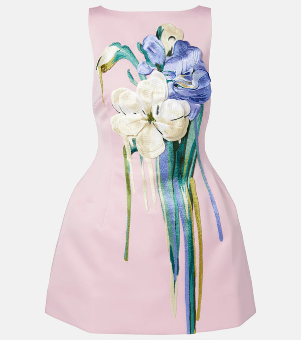  Leo Lin Leo Lin Ali Floral-appliquã© Minidress 