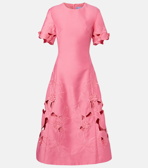  Leo Lin Leo Lin Caroline Laser-cut Midi Dress 