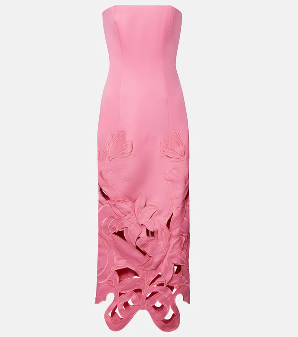  Leo Lin Leo Lin Rayna Floral-appliquã© Bustier Gown 