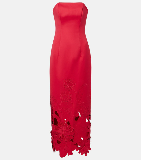  Leo Lin Leo Lin Rayna Floral-appliquã© Maxi Dress 