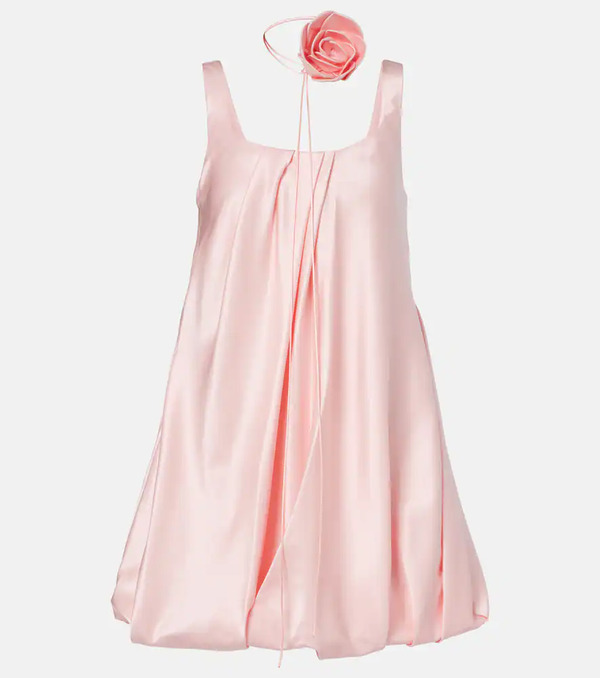  Leo Lin Leo Lin Suki Cotton And Silk Satin Minidress 