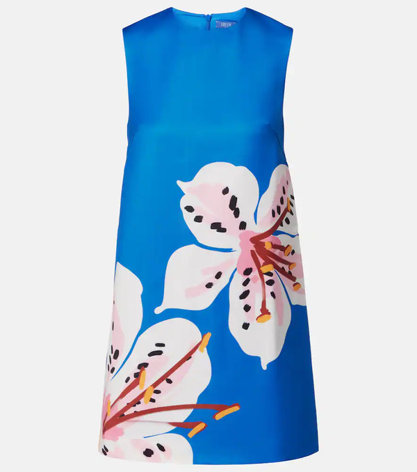  Leo Lin Leo Lin Yvonne Floral Satin Minidress 