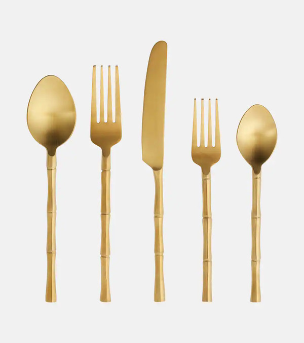  Les-ottomans Les-ottomans Bamboo 5-piece Cutlery Set 