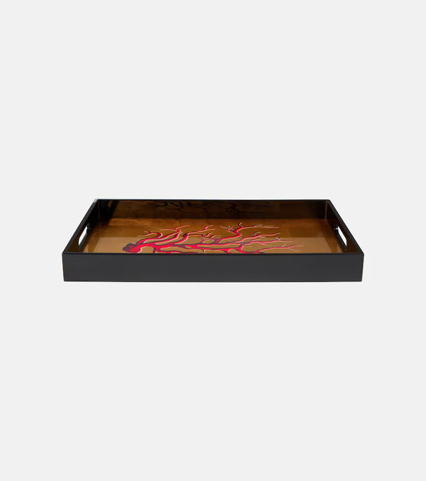  Les-ottomans Les-ottomans Lacquered Wooden Decorative Tray 