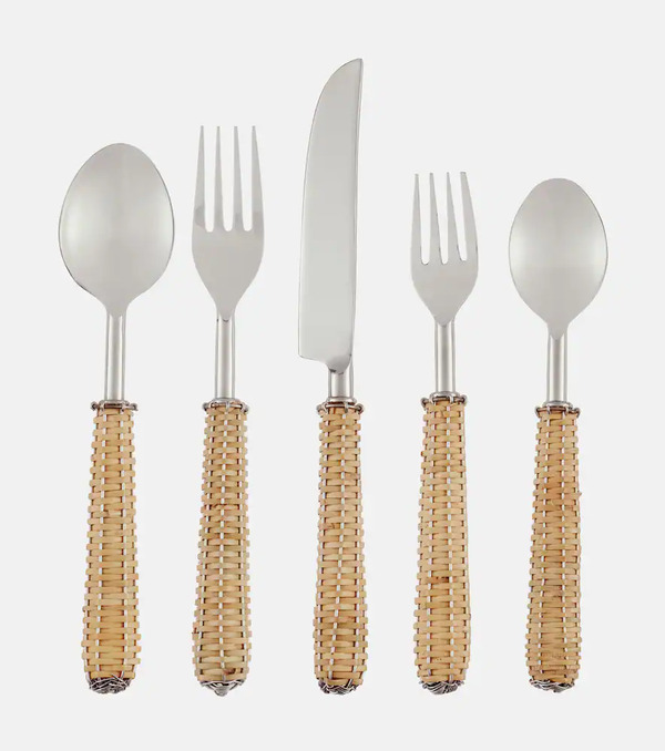  Les-ottomans Les-ottomans Rattan Flatware Set 