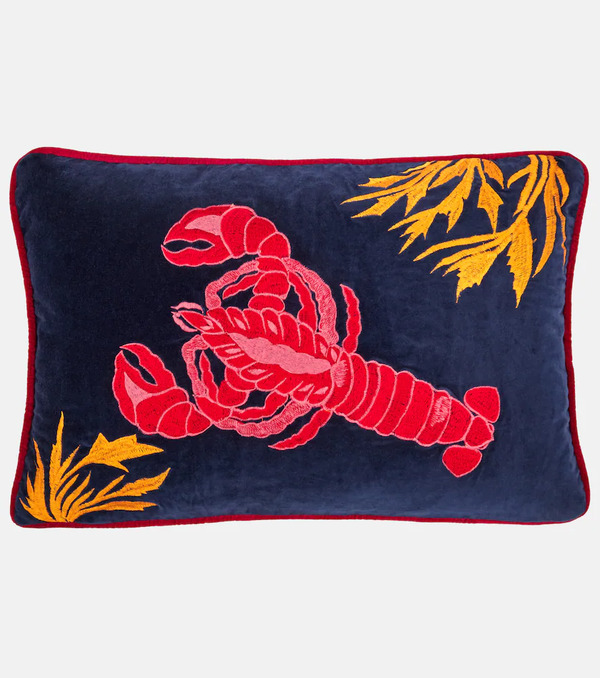  Les-ottomans Les-ottomans Rock Lobster Embroidered Cushion 